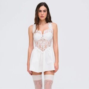 Never Worn with Tags Non-Smoking: For Love & Lemons Camdyn White Mini Dress